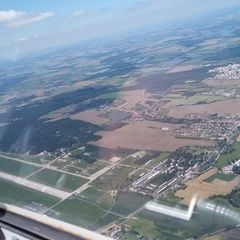 Flugwegposition um 11:45:05: Aufgenommen in der Nähe von Okres České Budějovice, Tschechien in 1525 Meter